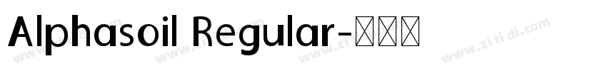 Alphasoil Regular字体转换